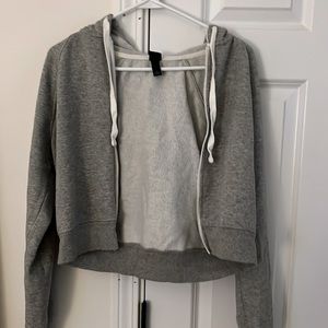 Small crop Grey zip up